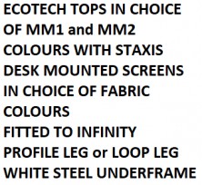 Ecotech Made To Order Back To Back Workstations Choice Of Colours On Infinity Leg Frames